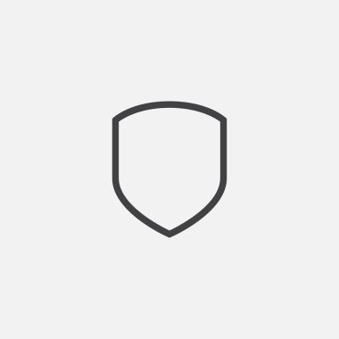 Kalkan, koruma simgesi vektörü, kalkan lineer logo illüstrasyonu, modaya uygun Shield Line Simgesi, Kalkan simgesi vektörü, Güvenli ve logo tasarım simgesi