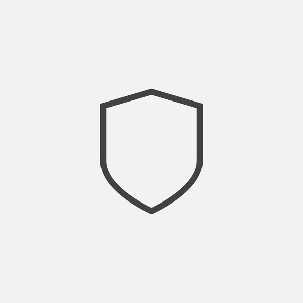 Shield Guard Icon Vector Shield Linear Logo Illustration Shield Line — Stock Vector