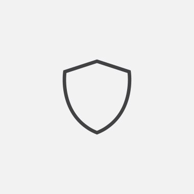 Kalkan, koruma simgesi vektörü, kalkan lineer logo illüstrasyonu, modaya uygun Shield Line Simgesi, Kalkan simgesi vektörü, Güvenli ve logo tasarım simgesi