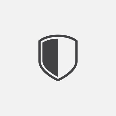 Kalkan, koruma simgesi vektörü, kalkan lineer logo illüstrasyonu, modaya uygun Shield Line Simgesi, Kalkan simgesi vektörü, Güvenli ve logo tasarım simgesi