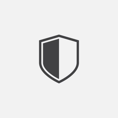 Kalkan, koruma simgesi vektörü, kalkan lineer logo illüstrasyonu, modaya uygun Shield Line Simgesi, Kalkan simgesi vektörü, Güvenli ve logo tasarım simgesi