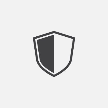 Kalkan, koruma simgesi vektörü, kalkan lineer logo illüstrasyonu, modaya uygun Shield Line Simgesi, Kalkan simgesi vektörü, Güvenli ve logo tasarım simgesi