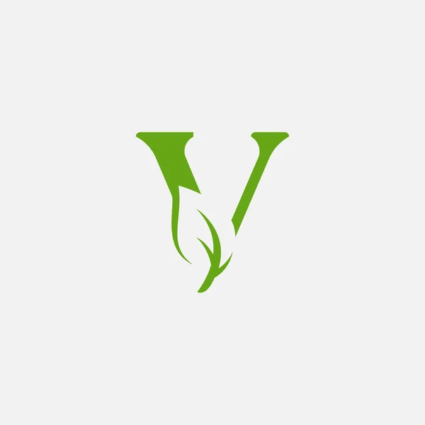 Vektor Zöld Ábécé Öko Logó Levelekkel Zöld Eco Ábécé Vektor — Stock Vector