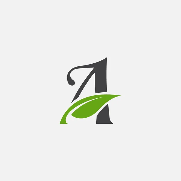 Vector Verde Alfabeto Eco Logo Con Hojas Verde Eco Alfabeto — Archivo Imágenes Vectoriales