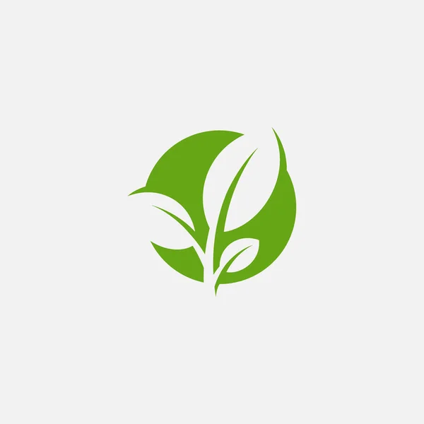 Ekologie Zelených Listů Příroda Prvek Vektor Ikona List Ikona Zelený — Stockový vektor