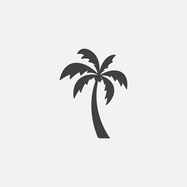 Pálmafa vektor ikon, kókuszfa ikon szimbólum — Stock Vector