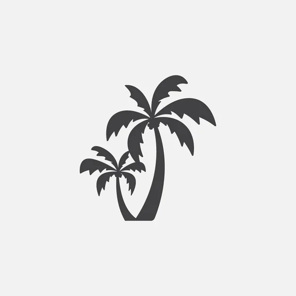 Palmera vector icono, árbol de coco icono símbolo — Archivo Imágenes Vectoriales