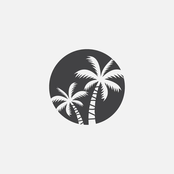 Palmera vector icono, árbol de coco icono símbolo — Archivo Imágenes Vectoriales
