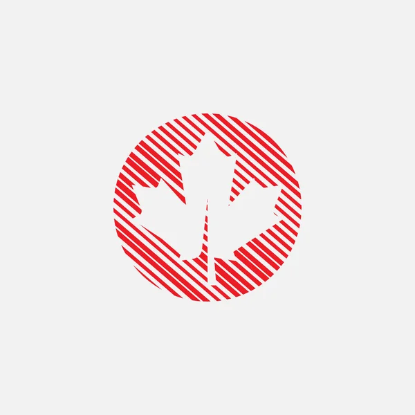 Herbstblatt Kanadischer linearer Symbolvektor, Ahornblatt — Stockvektor