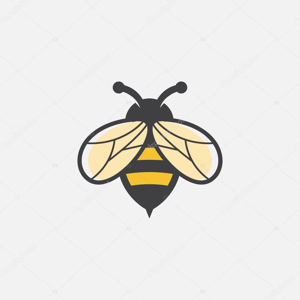 Bee icon, Honey Bee illustration.