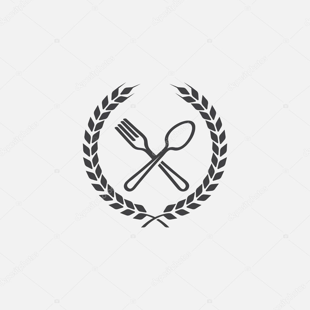 fork and spoon icon, Restaurant Icon