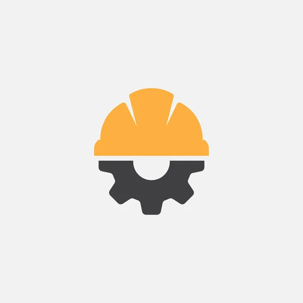 Safety Helm with gear vector — 스톡 벡터