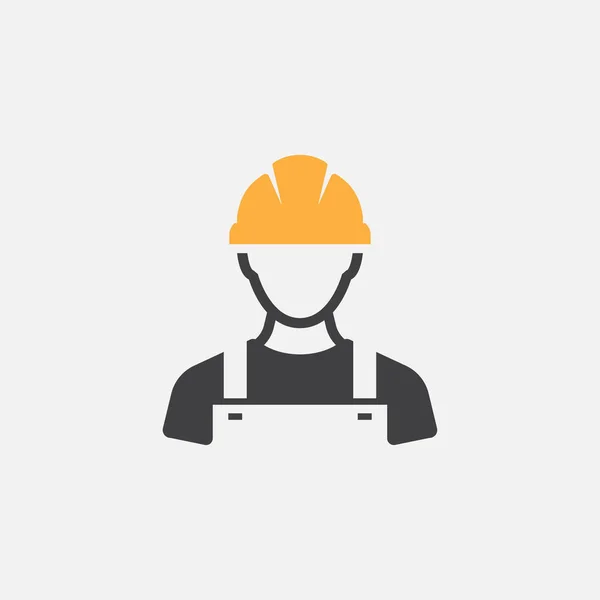 Construction man icon vector — Stock Vector