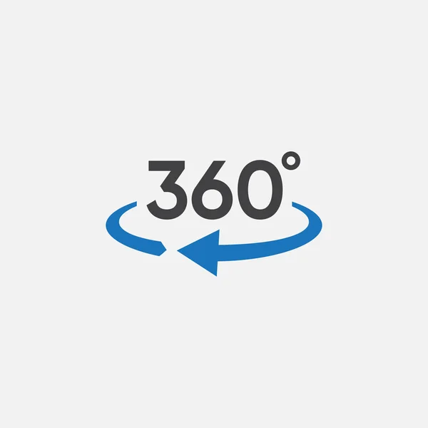 Vetor de ícone de 360 graus — Vetor de Stock