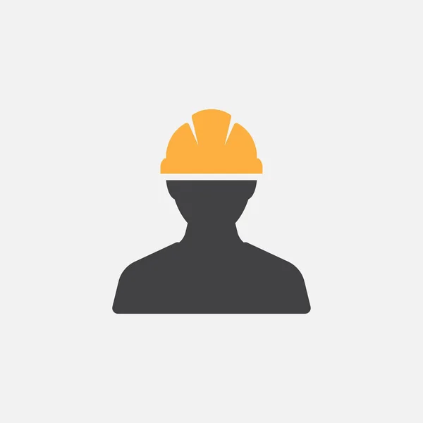 Construction man icon vector — Stock Vector