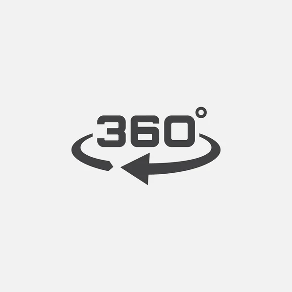 360 Degres Icon vector — Stock Vector