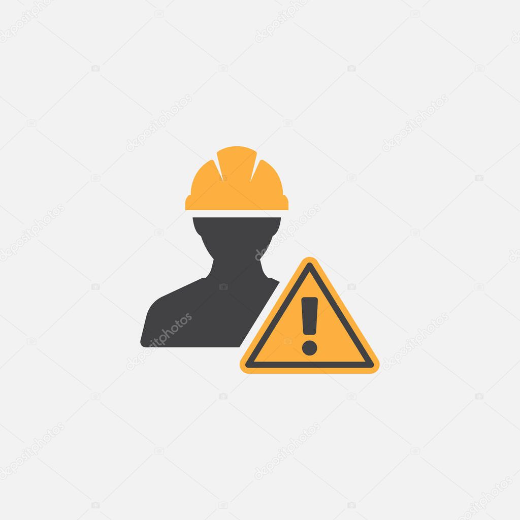 Construction man icon vector