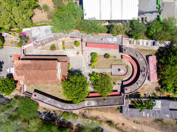 Vista Aérea Antigo Cemitério Histórico Colonial Espanhol Santa Antioquia Colômbia — Fotografia de Stock