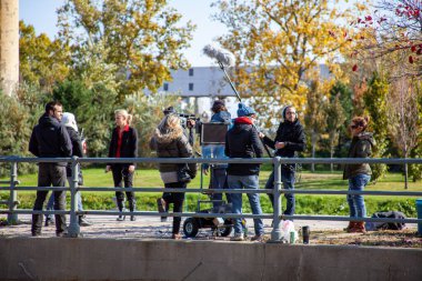 Montreal, Quebec / Kanada - 16 Ekim 2010: TV News Recording Set Çeviri: