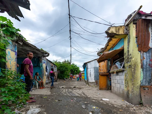 San Cristobal Dominikánská Republika Května 2018 Malé Domky Postavené Jako — Stock fotografie