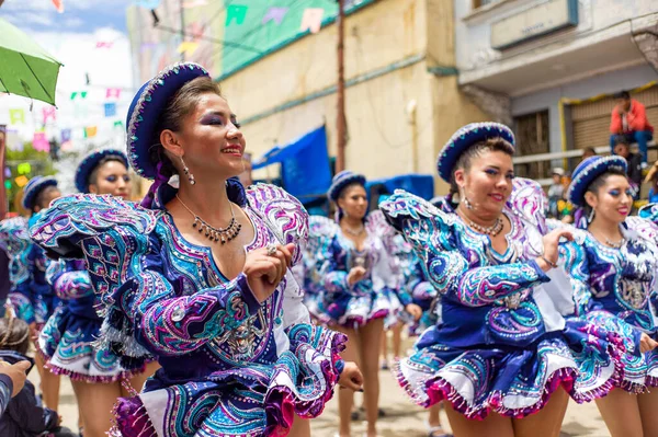 Oruro Oruro Bolivia Febrero 2018 Típico Folclórico Grupo Boliviano Danza — Foto de Stock