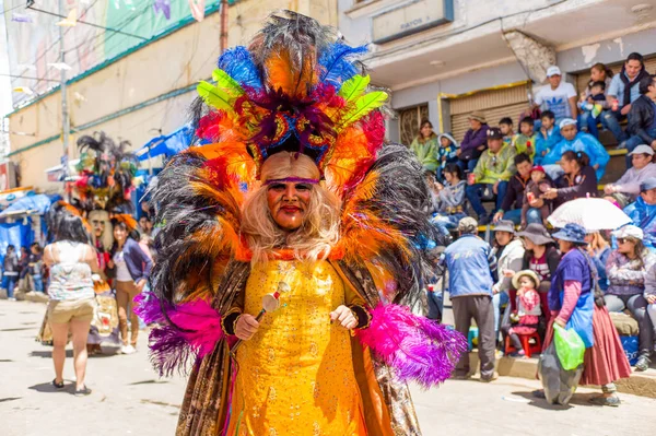 Oruro Oruro Bolivien Februar 2018 Typische Und Folkloristische Bolivianische Tanzgruppe — Stockfoto