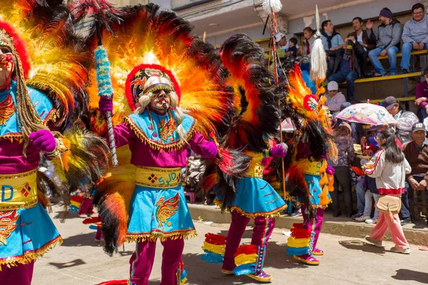 Oruro Oruro Bolivien Februar 2018 Typische Und Folkloristische Bolivianische Tanzgruppe — Stockfoto