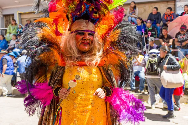 Oruro Oruro Bolivien Februar 2018 Typische Und Folkloristische Bolivianische Tanzgruppe — Stockfoto