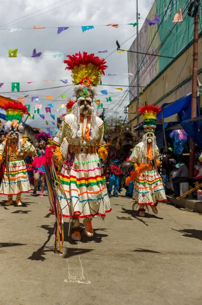 Oruro Oruro Bolivien Februar 2018 Typische Und Folkloristische Bolivianische Tanzgruppe — Stockfoto