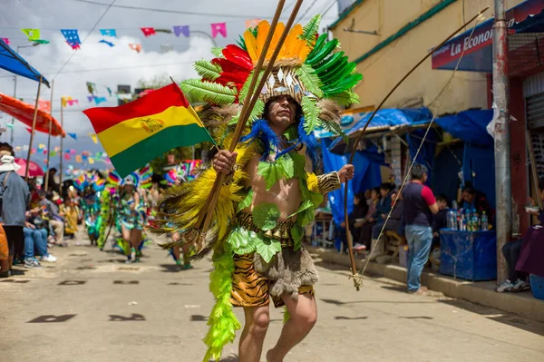 Oruro Oruro Bolivien Februar 2018 Typische Und Folkloristische Bolivianische Tanzgruppe — Stockfoto