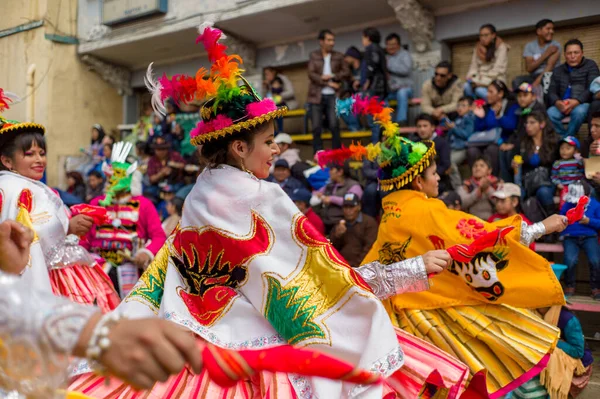 Oruro Oruro Bolivia Febrero 2018 Grupo Danza Boliviana Típico Folclórico — Foto de Stock