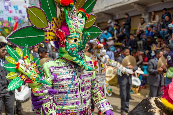 Oruro Oruro Bolivien Februar 2018 Typische Bolivianische Volkstanzfigur Bekannt Als — Stockfoto