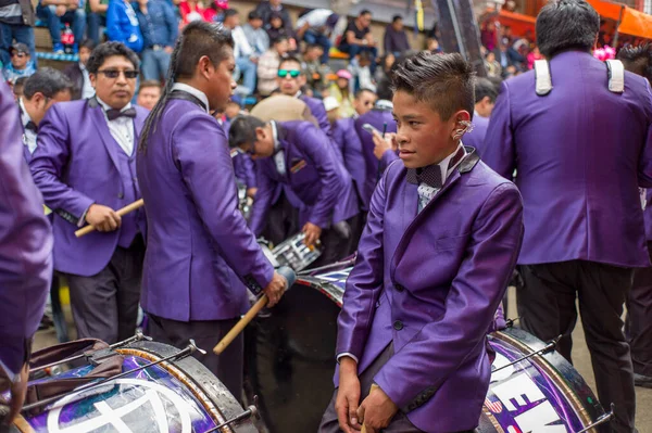 Oruro Oruro Bolivia February 2018 Child Wears Purple Coat Other — 스톡 사진