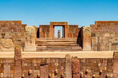 Tiwanaku, La Paz / Bolivya - 12 Eylül 2016: The Famous 