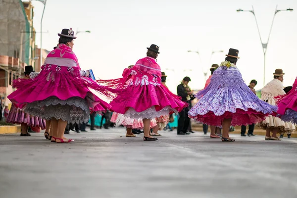Alto Paz Bolivia July 2015 Aymara Women Dressed Indigenous Traditional — 图库照片