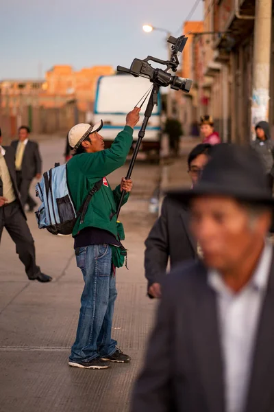 Alto Paz Bolivia July 2015 Young Indigenous Aymara Man Light — Stock Photo, Image