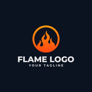 Soyut Çember Ateş Ateşi, Logo Tasarımı Şablonu