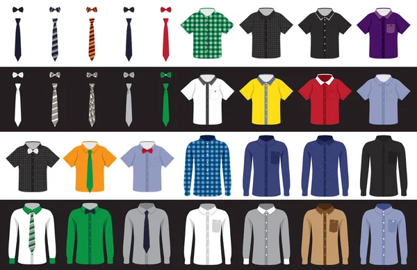 Şablonları gömlek ve kravat