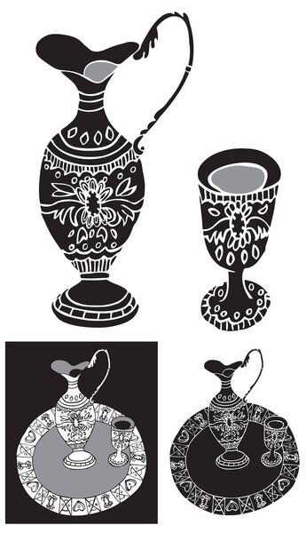 decanter and shot glass ornament