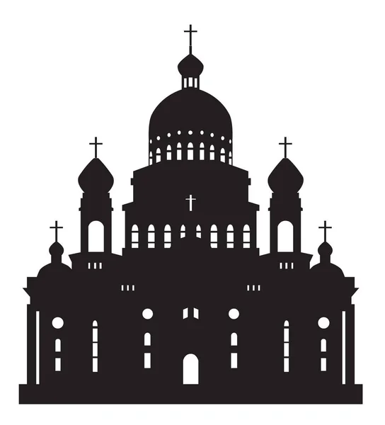 Silhouette Ushakov Cathedral — Stock Vector