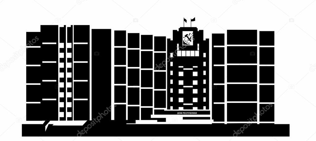 silhouette building republic