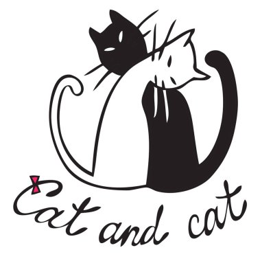 Resim siyah beyaz kedi.