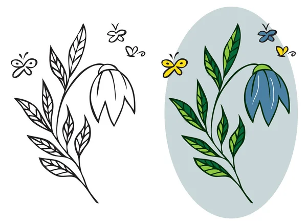 Campana flor ilustración — Archivo Imágenes Vectoriales