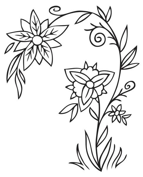 Иллюстрация красивое растение с цветами — стоковый вектор