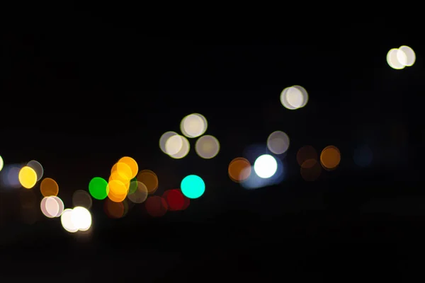 Belo bokeh de luzes na cidade — Fotografia de Stock