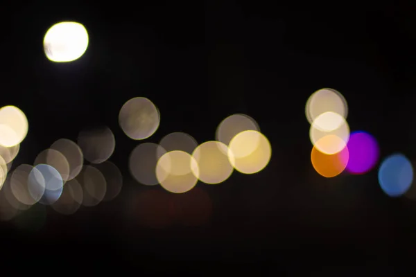 Abstracte bokeh van kleurrijke stad lichten — Stockfoto