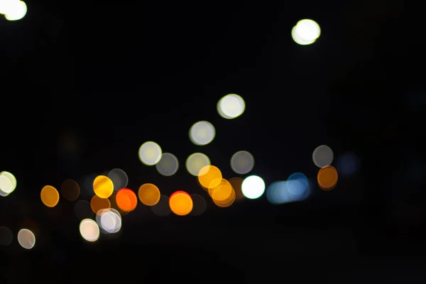 Bokeh de luzes na cidade — Fotografia de Stock