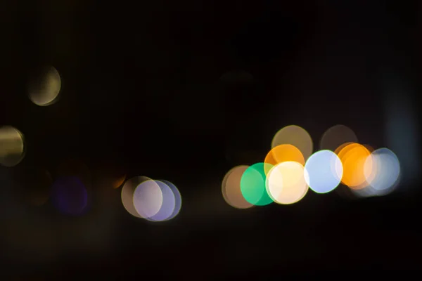 Bokeh van kleurrijke stadslichten — Stockfoto