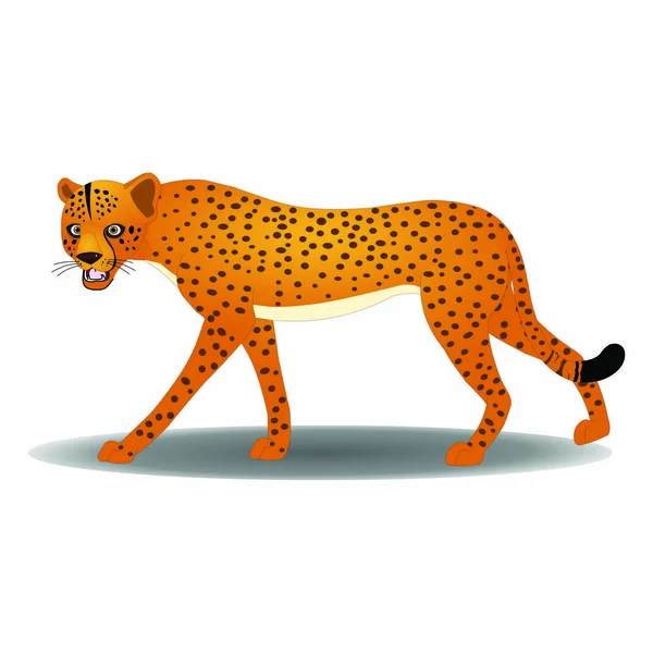Wütender Gepard Cartoon Vektorbild — Stockvektor