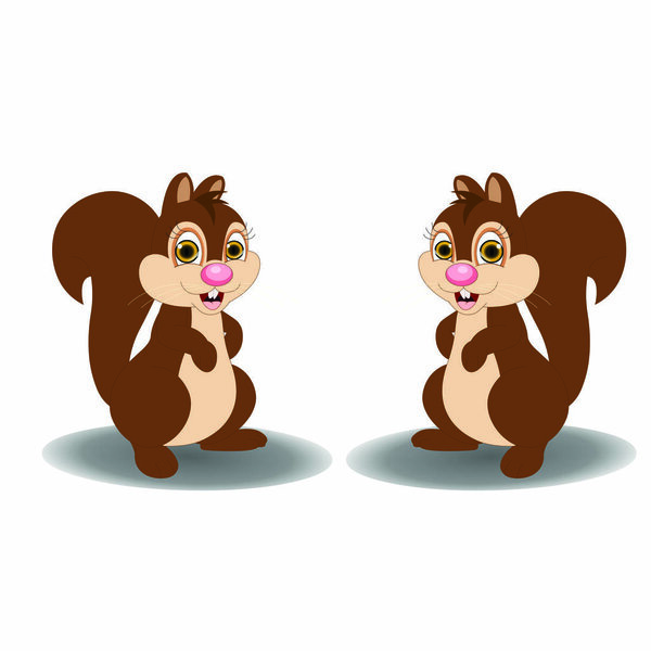 Baby Squirrels - Cartoon Vector Image